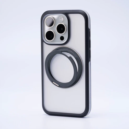 360° Black-Transparent MagLoop Case for iPhone 15